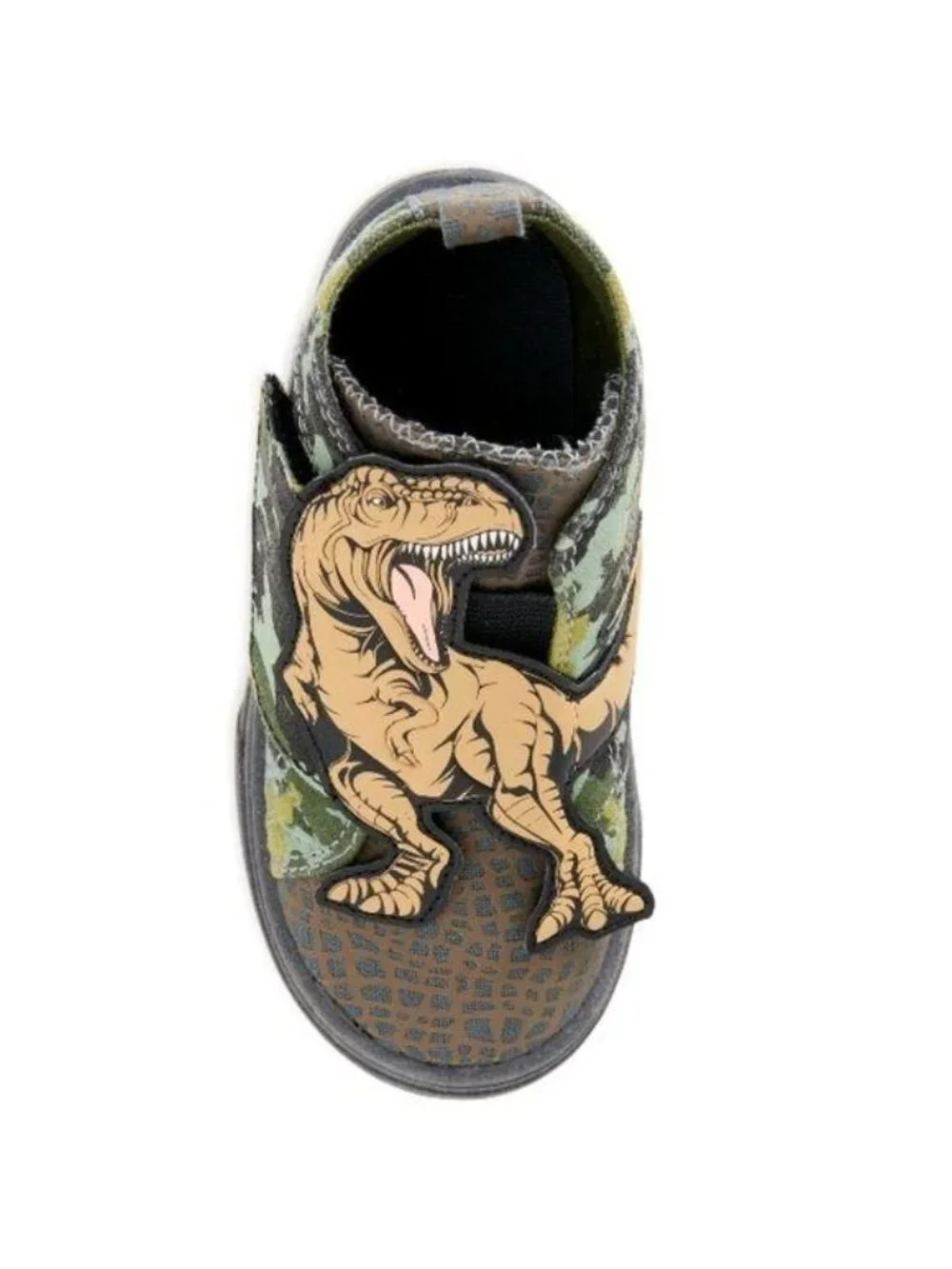 Wonder Nation Kids Size 12 Sneakers High-Top Camo Dinosaur T-Rex Detail Shoes